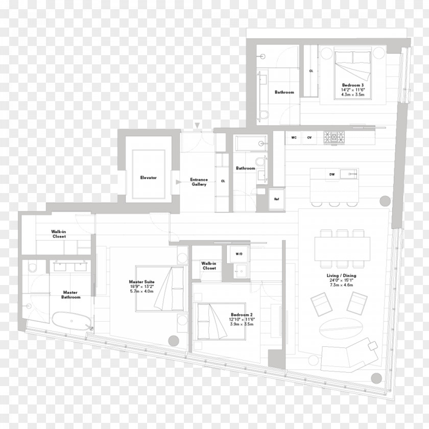 Design Row House In Sumiyoshi Floor Plan Rokko Housing 1-2-3 Architect PNG