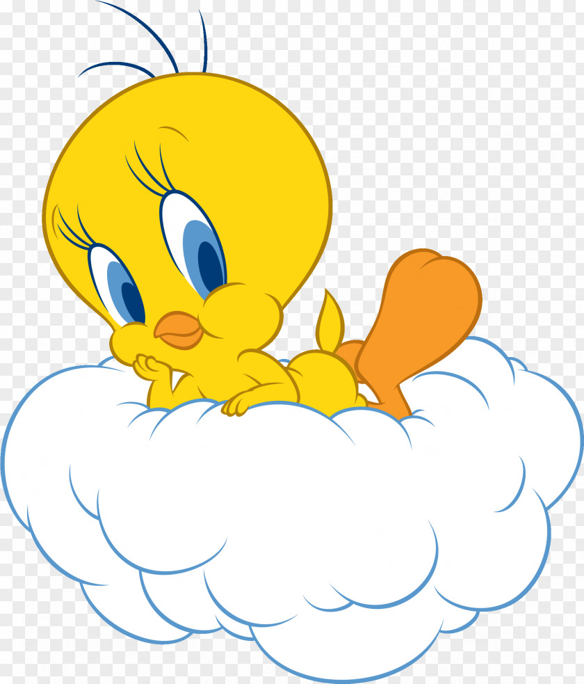 Line Art Yellow Daffy Duck PNG