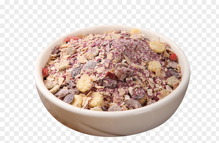 Oat Purple Potato Miscellaneous Grains Porridge Muesli Quaker Instant Oatmeal Crumble Milk PNG
