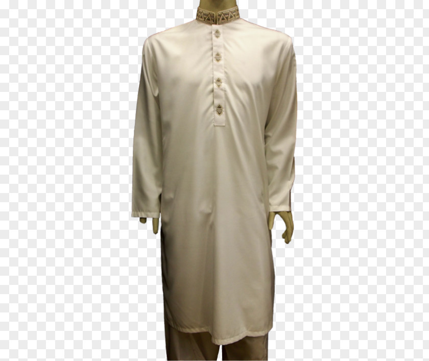 Sherwani Robe Blouse Beige Neck PNG