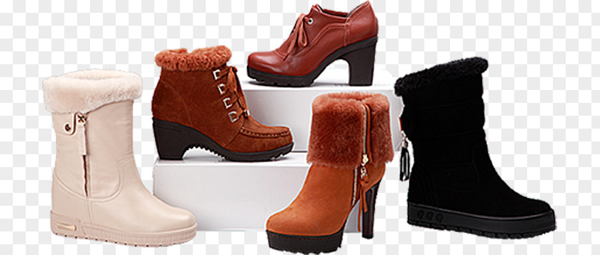 Winter Shoes Snow Boot Shoe Sales Promotion Advertising PNG