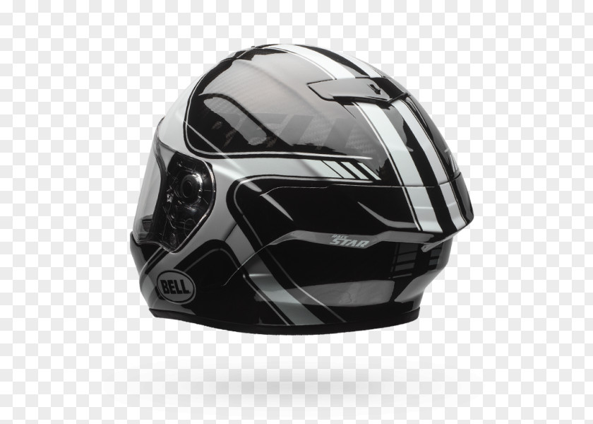 Bell Black And White Motorcycle Helmets Sports Race Star Helmet PNG
