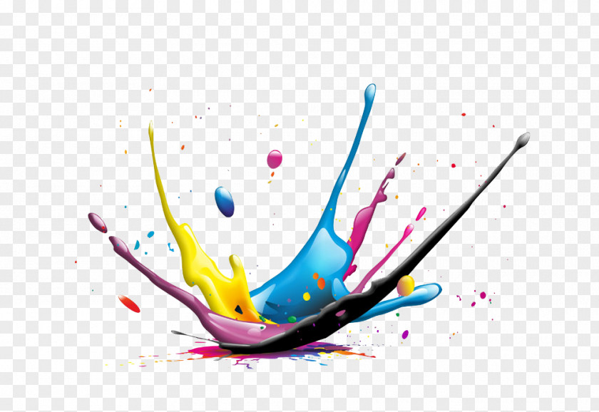 Color Splash Paint Illustration PNG