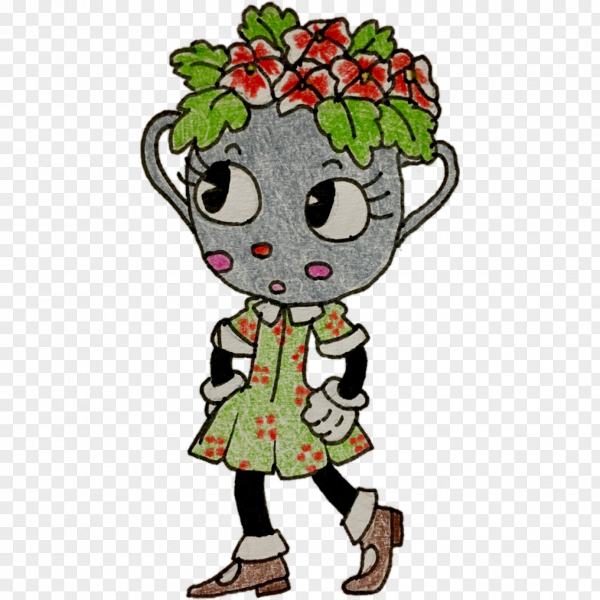 Cuphead Carnation Child Plant PNG