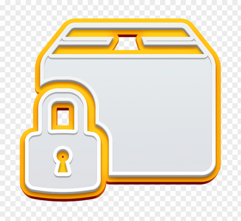 Lock Icon Locked Package Logistics Delivery PNG