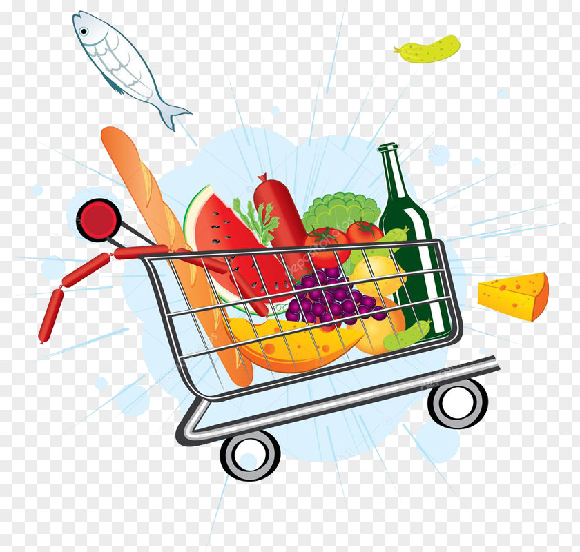 Shopping Cart Vector Graphics Grocery Store Supermarket Clip Art PNG