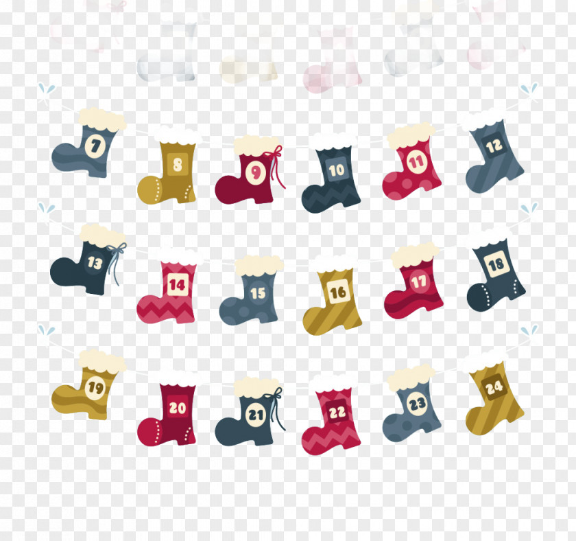 Vector Boots Boot Christmas Advent Calendar Clip Art PNG