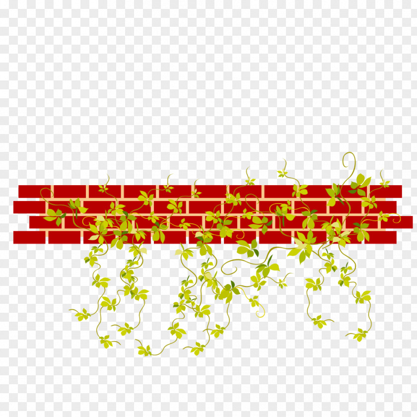 Brick Walls And Vines Wall PNG