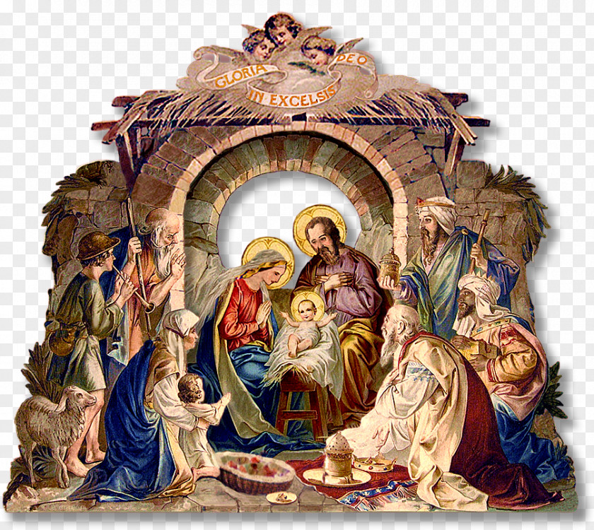 Christmas Creche Cliparts Royal Message Holy Family Nativity Scene Of Jesus PNG