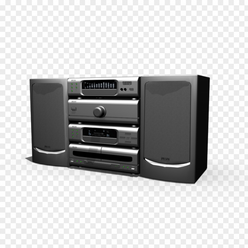 Design Multimedia AV Receiver Radio PNG