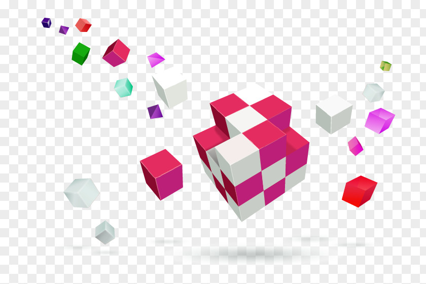 Vector Colorful Cube Rubiks Vecteur PNG