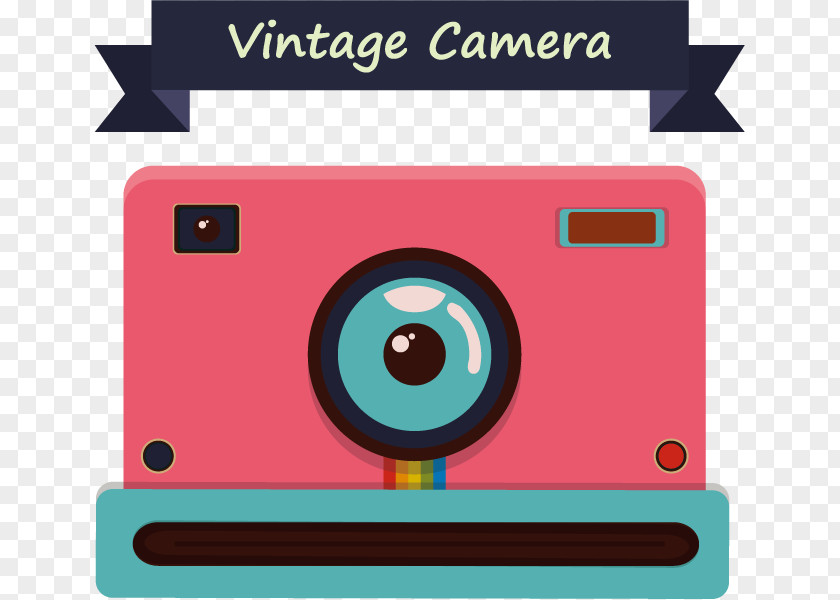 Vector Retro Polaroid Camera Corporation Photography PNG