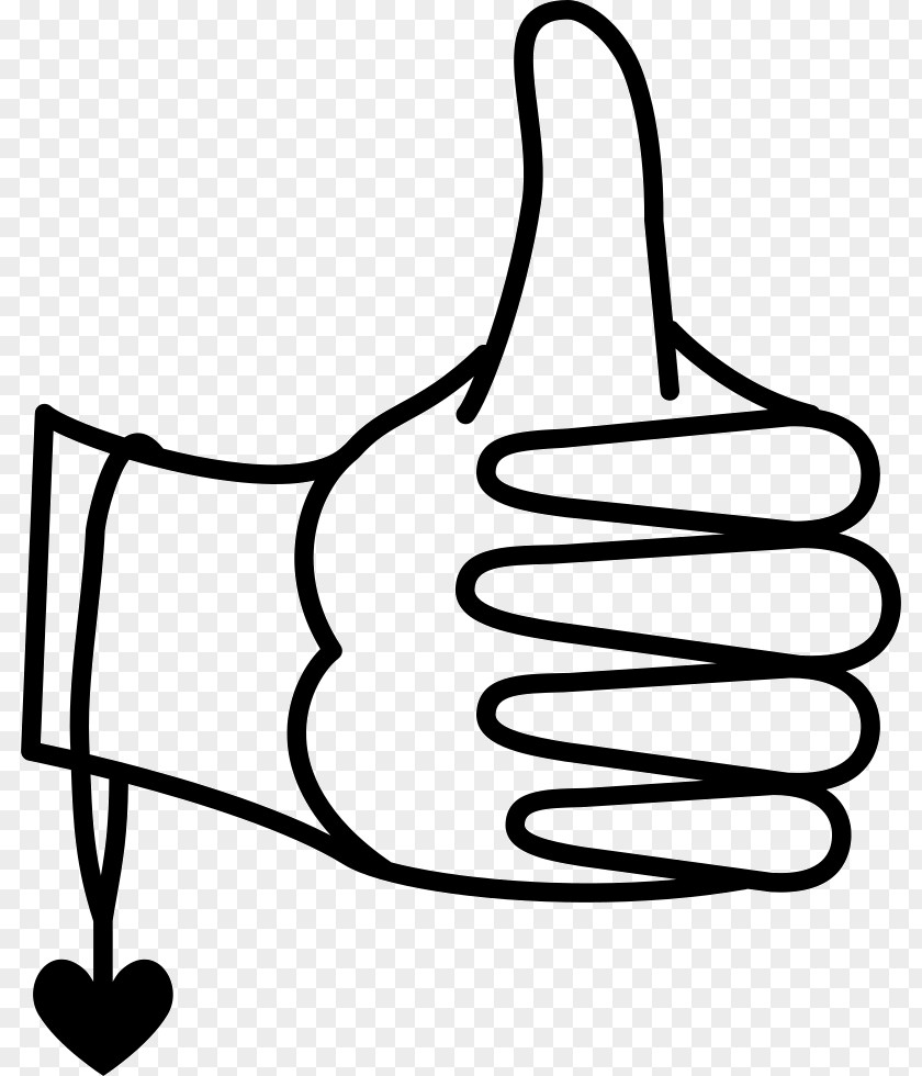 Heart Thumb Signal Gesture Vector Graphics PNG