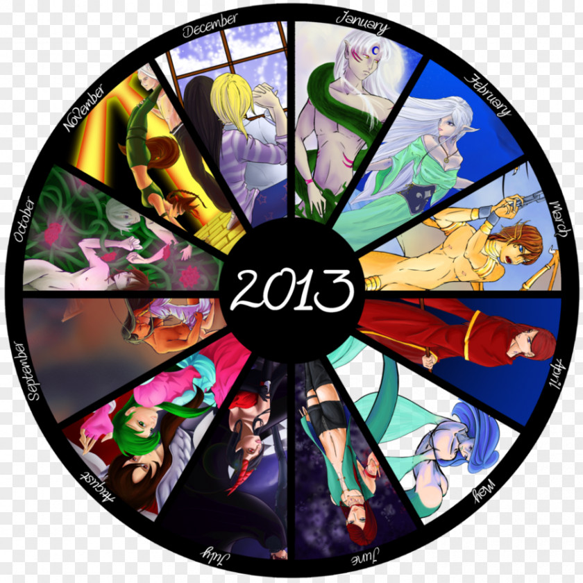 Year-end Summary Decoration Stained Glass Material PNG