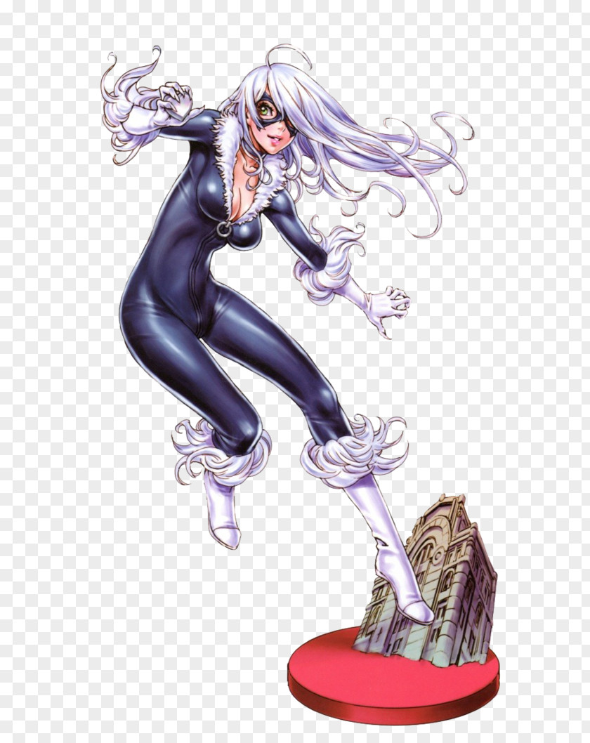 Black Widow Felicia Hardy Spider-Woman Bishōjo Statue PNG