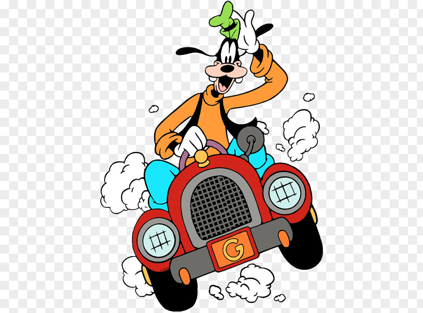 Mickey Mouse Goofy Donald Duck Car Clip Art PNG