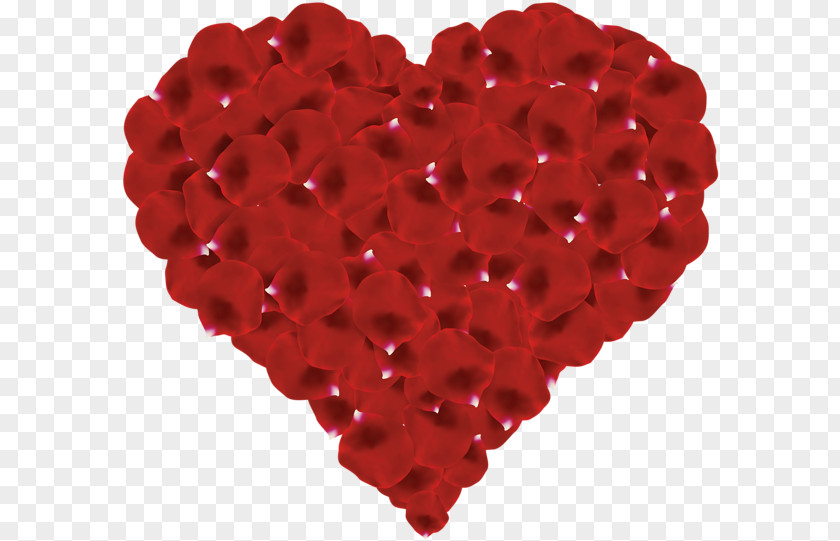 Rose Petal Heart Mockup Clip Art PNG