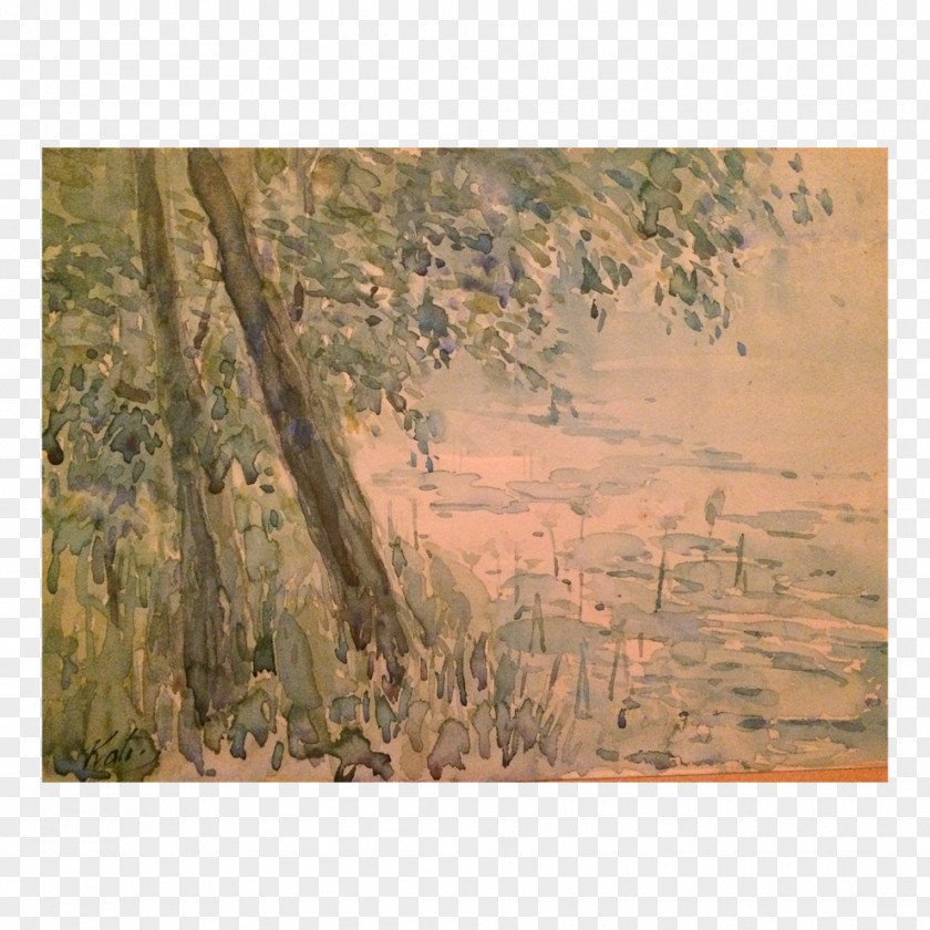 Antiquity Objects Forest Painting Tree Landscape Ecosystem PNG