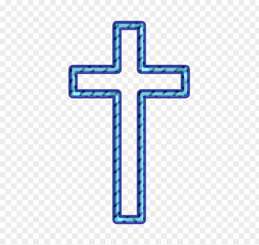 Electric Blue Symbol Catholic Icon Christian Cross PNG