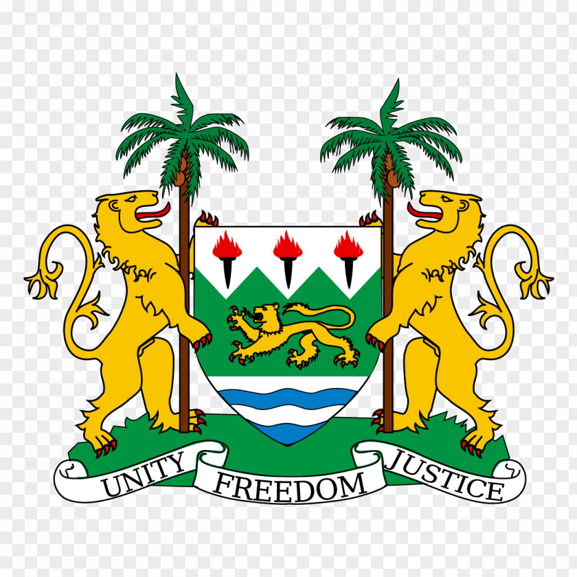 Leon Sierra Leone Government Railway Freetown Coat Of Arms Flag PNG
