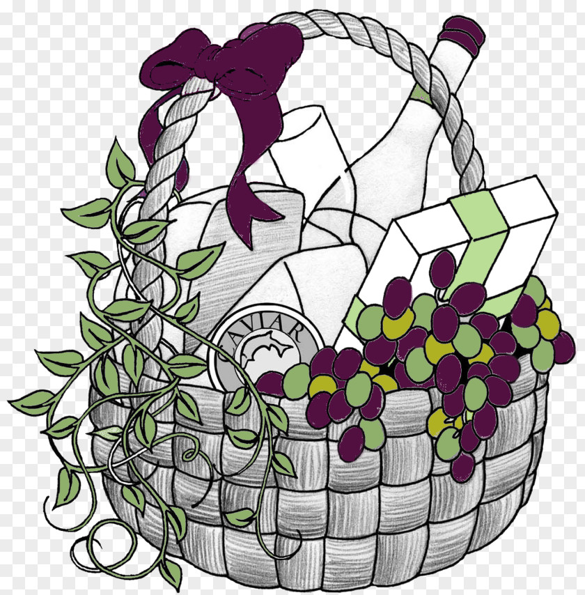 Wine Basket Cliparts Food Gift Baskets Clip Art PNG