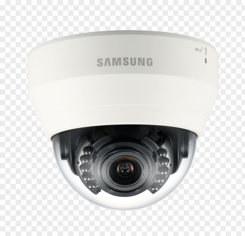 Camera Hanwha Aerospace Samsung Techwin SmartCam SNH-P6410BN WiseNet III 2MP Dome IP Resolution 1920 X 1080 Closed-circuit Television PNG