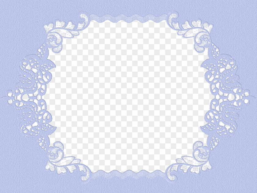 Blue Edge Pattern Border Picture Frame Decorative Arts PNG