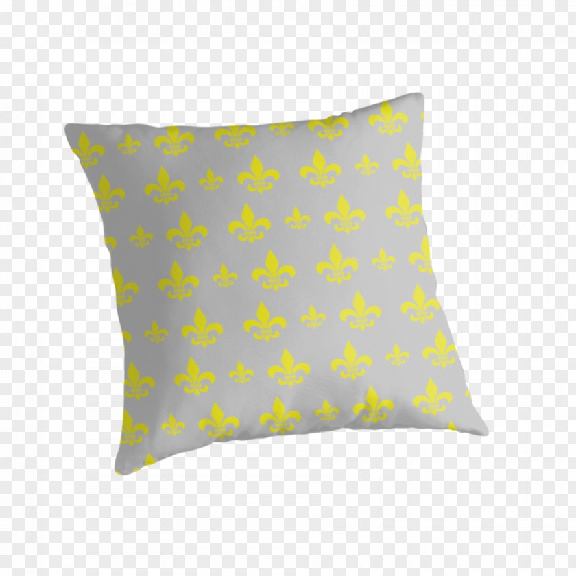 Fleur De Lis Patterns Throw Pillows Cushion Yellow Pattern PNG