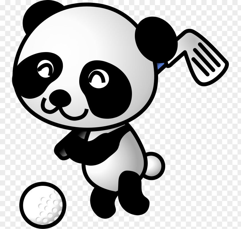 Hockey Puck Clipart Giant Panda Bear Red Cartoon PNG