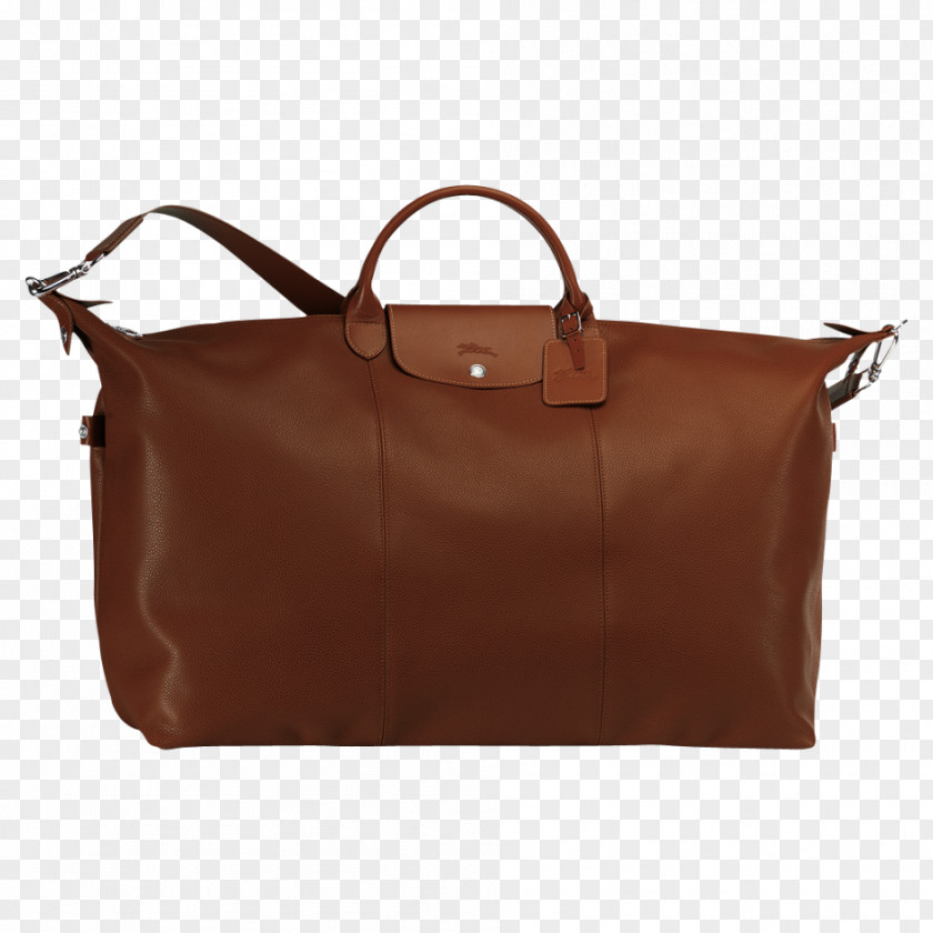 Longchamp Tan Leather Bag Handbag Pliage Marochinărie PNG