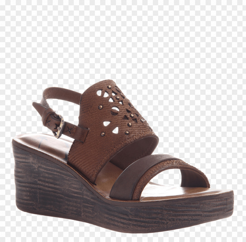 Oak Sandal Shoe Leather Wedge Footwear PNG