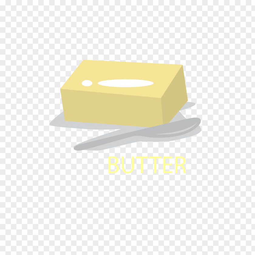 Yellow Butter And A Gray Spoon Grey PNG