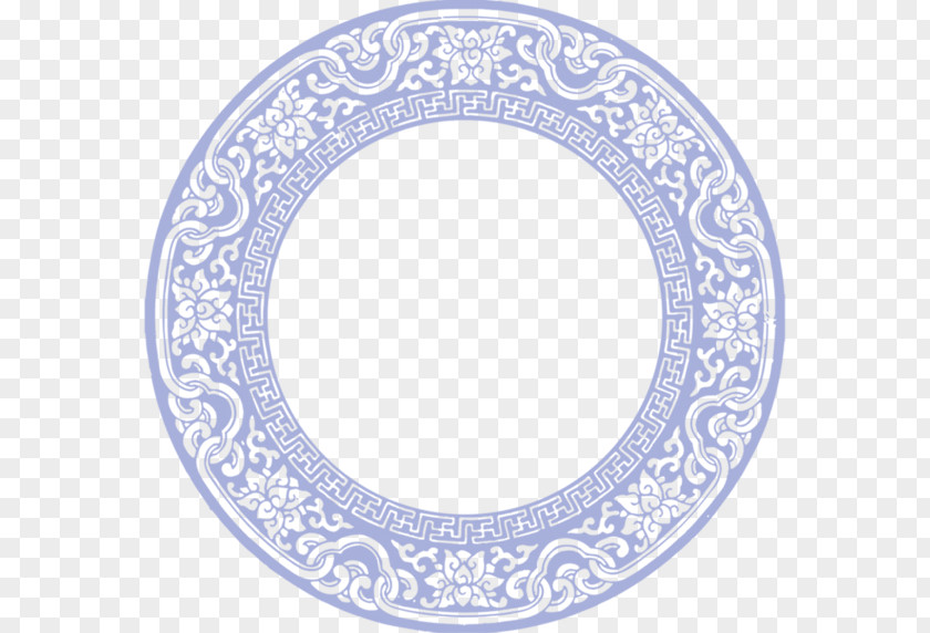 Lavender Chinese Wind Circle Pattern Border Texture PNG chinese wind circle pattern border texture clipart PNG