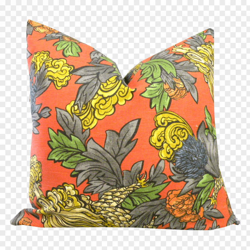 Persimmon Roman Shade Textile Throw Pillows Chicken Robert Allen PNG