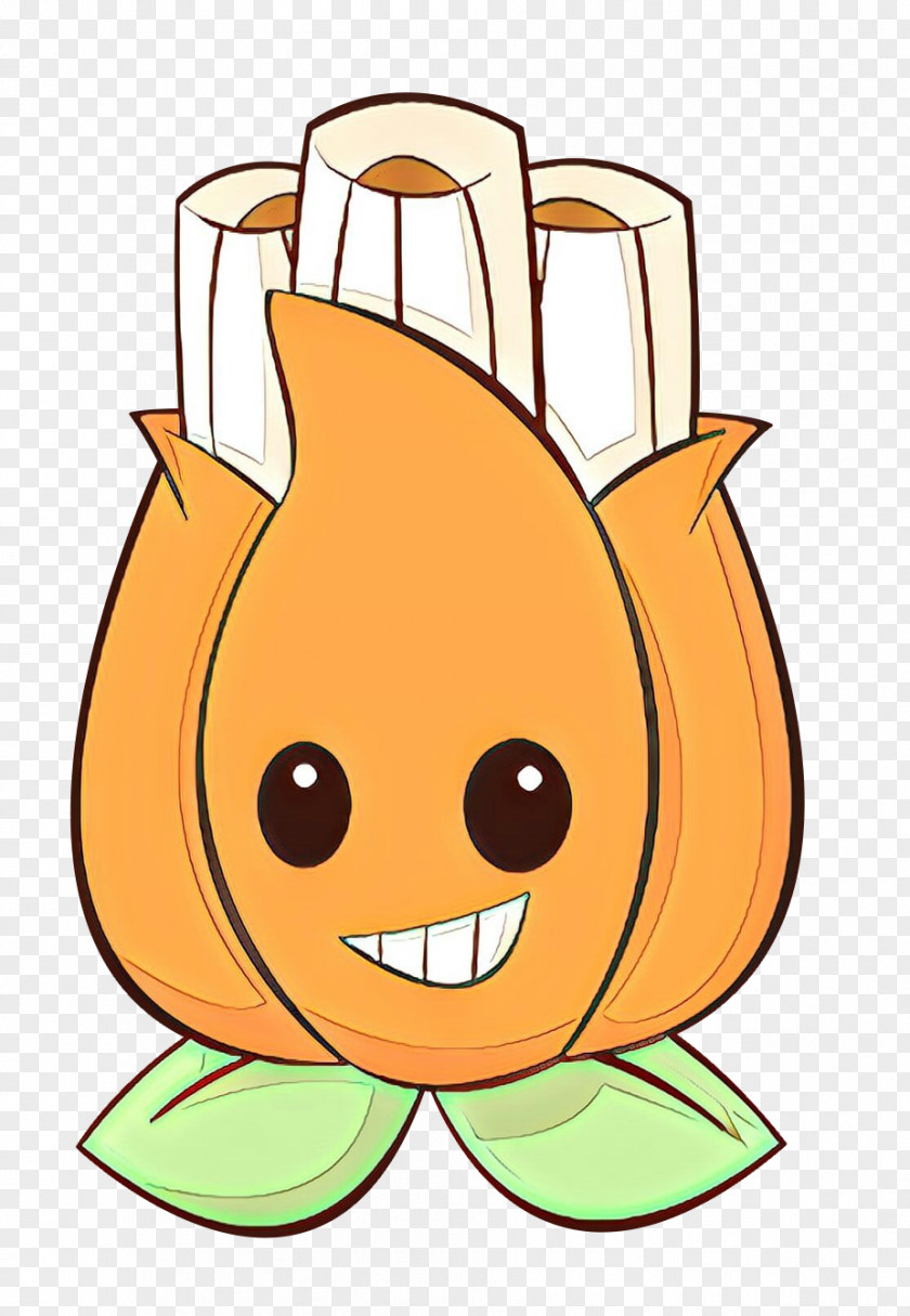 Smile Plant Orange Background PNG