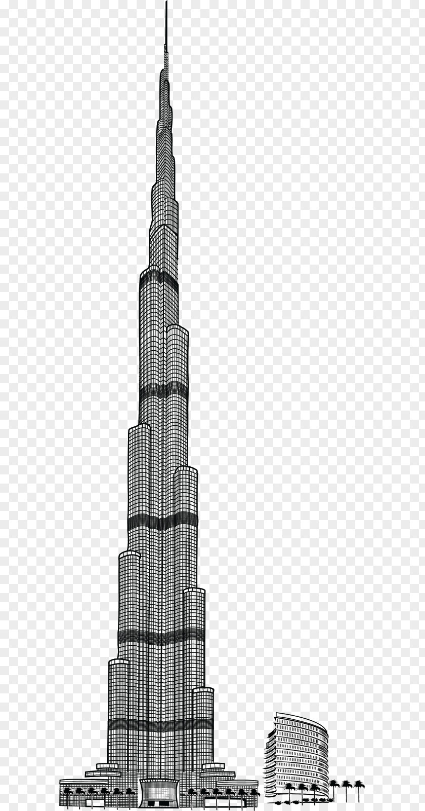 Burj Khalifa Pic Drawing PNG