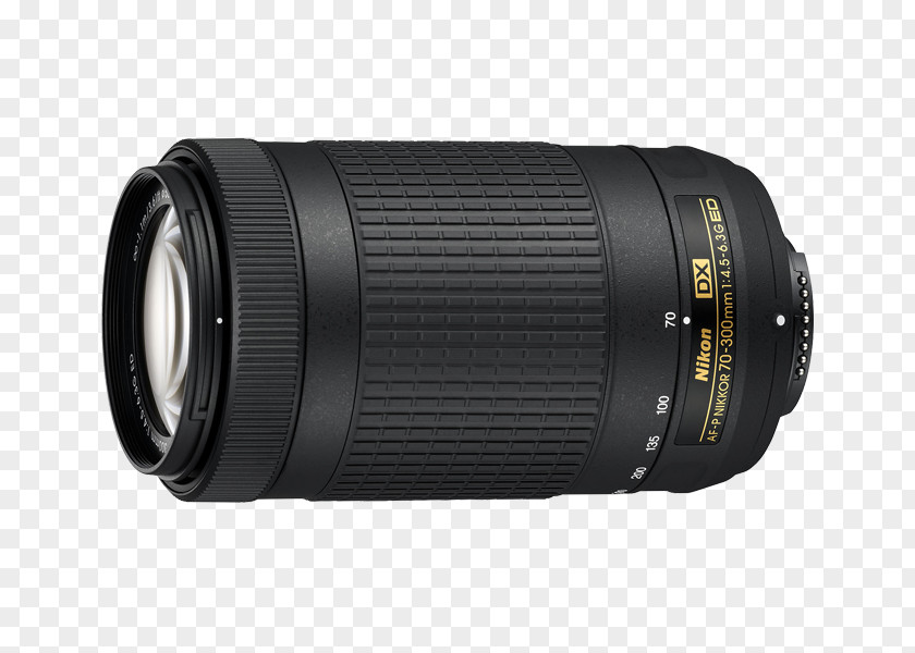 Camera Lens Nikon AF-P DX Nikkor 70-300mm F/4.5-6.3G ED VR Autofocus Format PNG