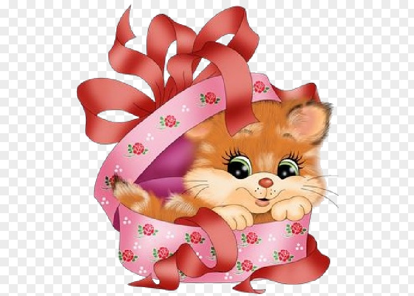 Cute Cat Animation Birthday Clip Art PNG