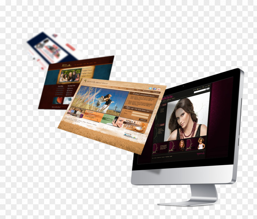 Creative Mockup Computer Monitors Web Development Communication Display Advertising PNG