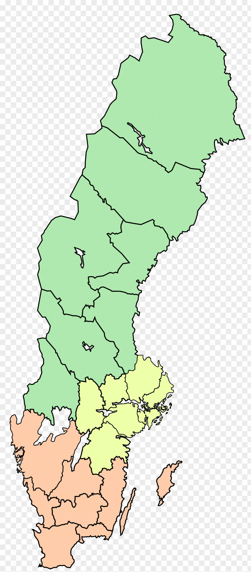 East Middle Sweden Lands Of NUTS Statistical Regions North PNG
