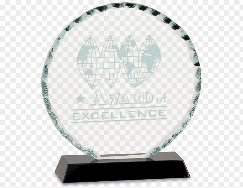 Glass Crystal Trophy Engraving Award PNG