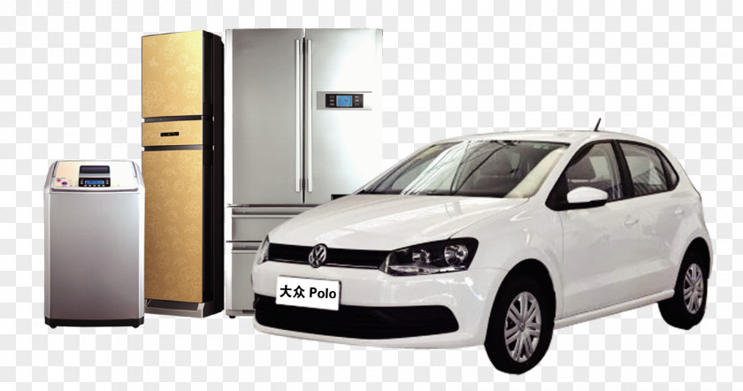 Refrigerator Car Washing Machine Volkswagen Polo GTI Home Appliance PNG