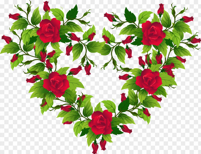 Rose Heart Clip Art PNG