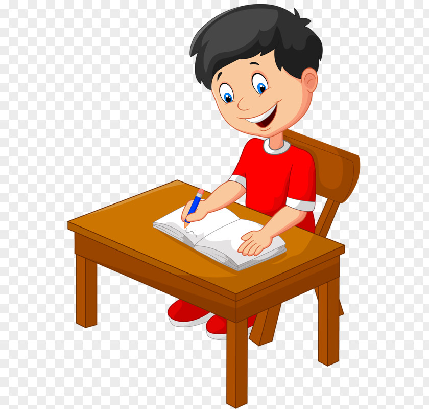 Serious Homework Kids Cartoon Stock Photography Writing Illustration PNG