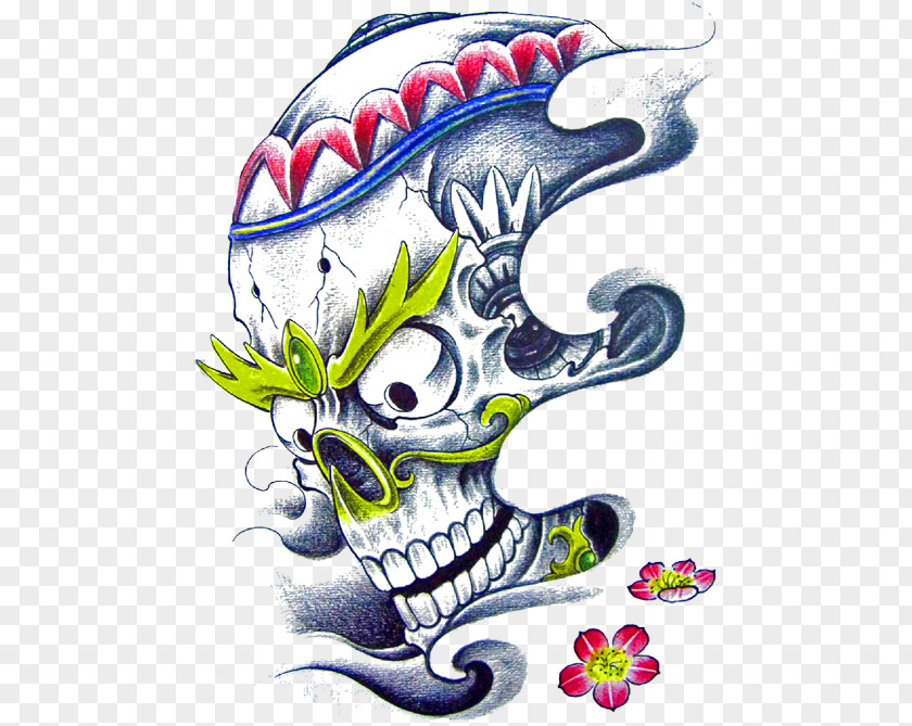 Skull Tattoo Irezumi Kapala Flash PNG