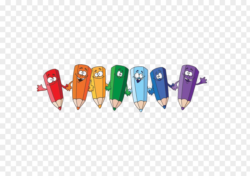 Hand-painted Cartoon Pencil Colored Drawing PNG