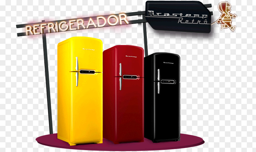 Refrigerator Auto-defrost Cooking Ranges Brastemp Retro Style PNG