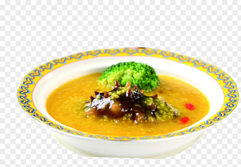 Rice Simmer Sea Cucumber Congee As Food Curry Golden PNG