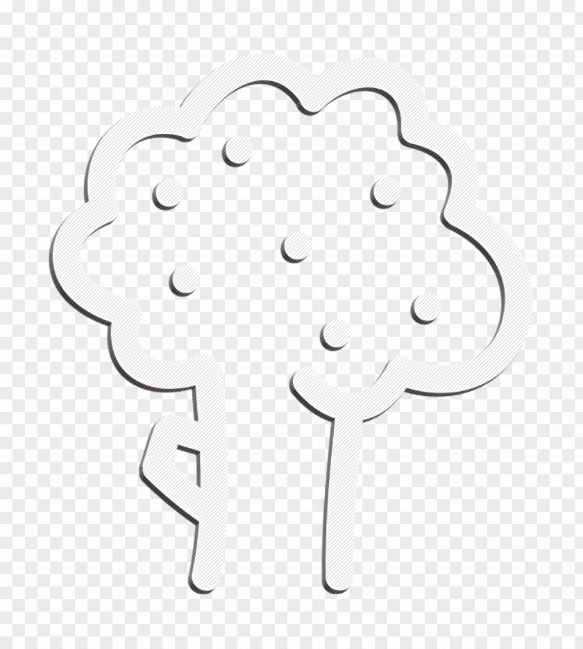 Tree Hand Drawn Rounded Foliage Shape Icon Nature PNG