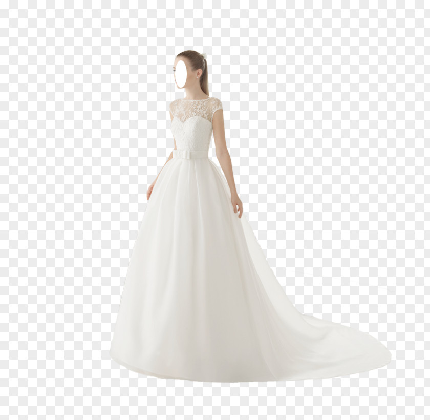 Wedding Beauty Shoulder Party Dress Gown Bride Satin PNG